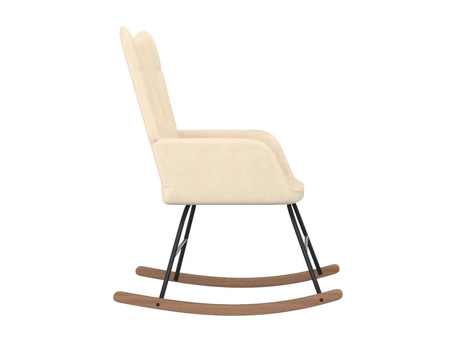 Schommelstoel stof crèmekleurig BE422561