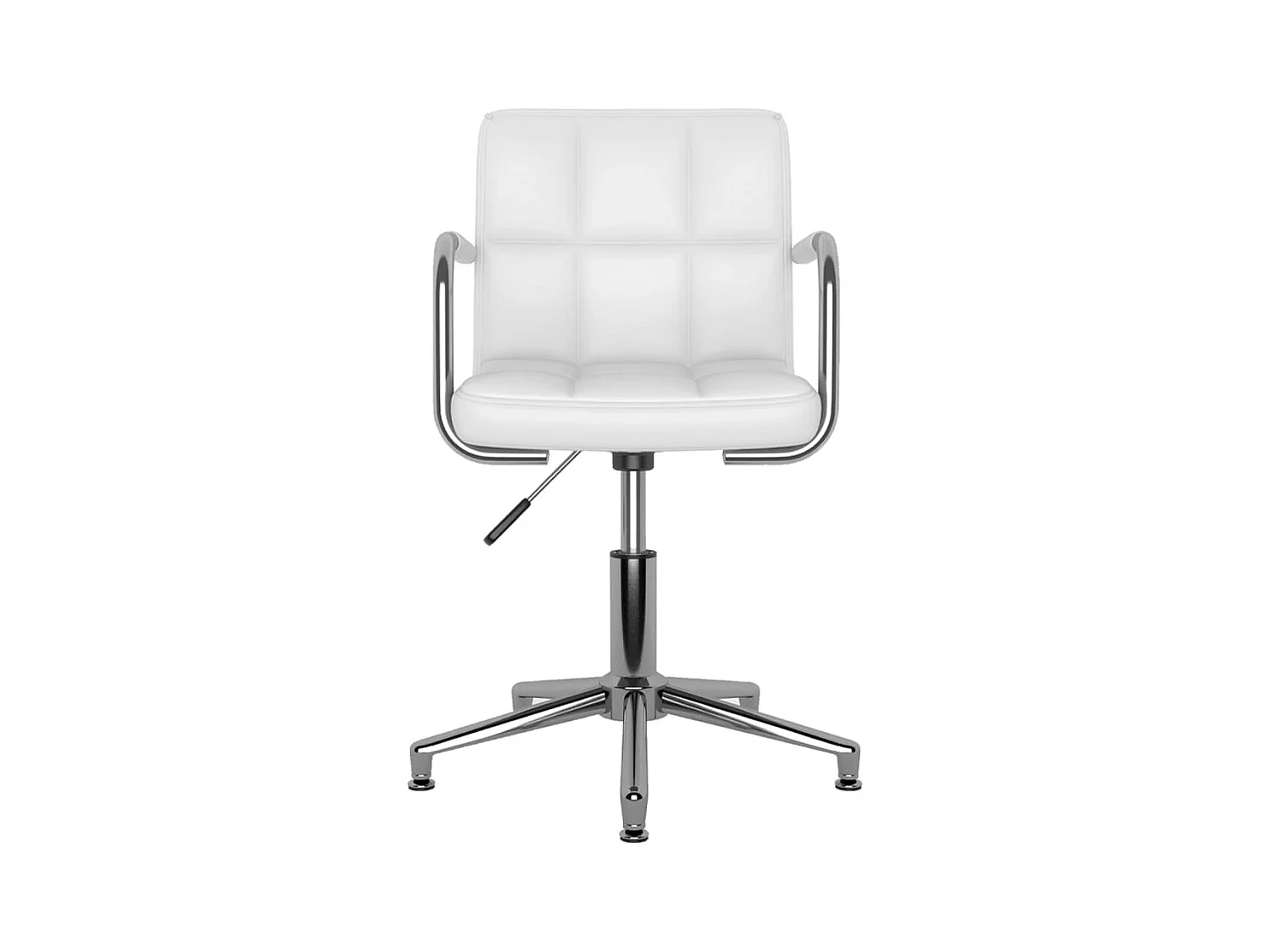 Lot de 2 Chaises pivotantes à manger blanc similicuir FR59611