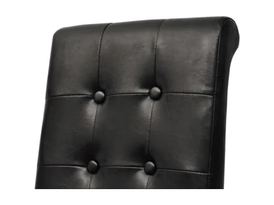 Cadeiras de jantar 2 pcs couro artificial preto PT132566