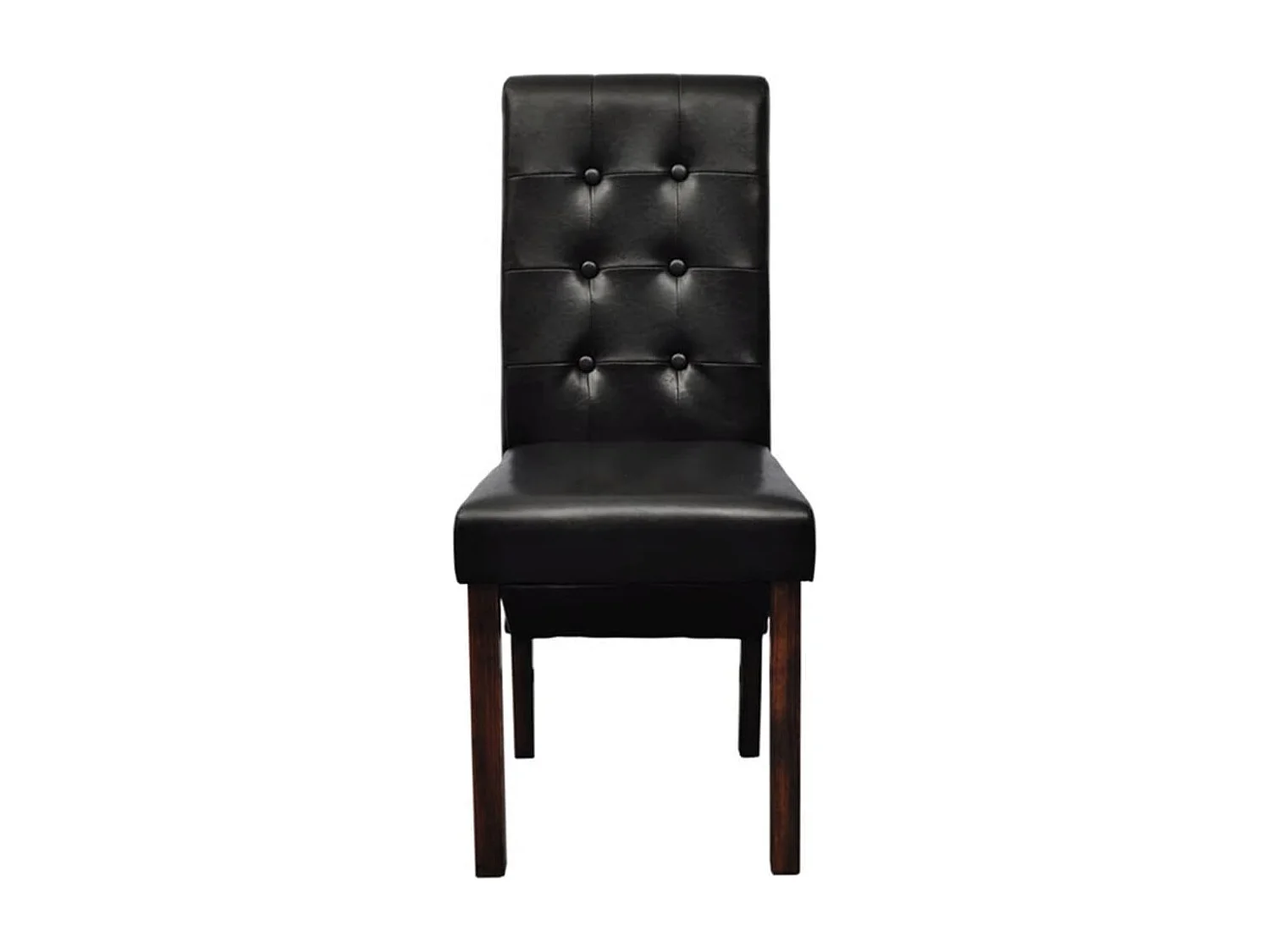 Lot de 2 Chaises à manger noir similicuir FR39080