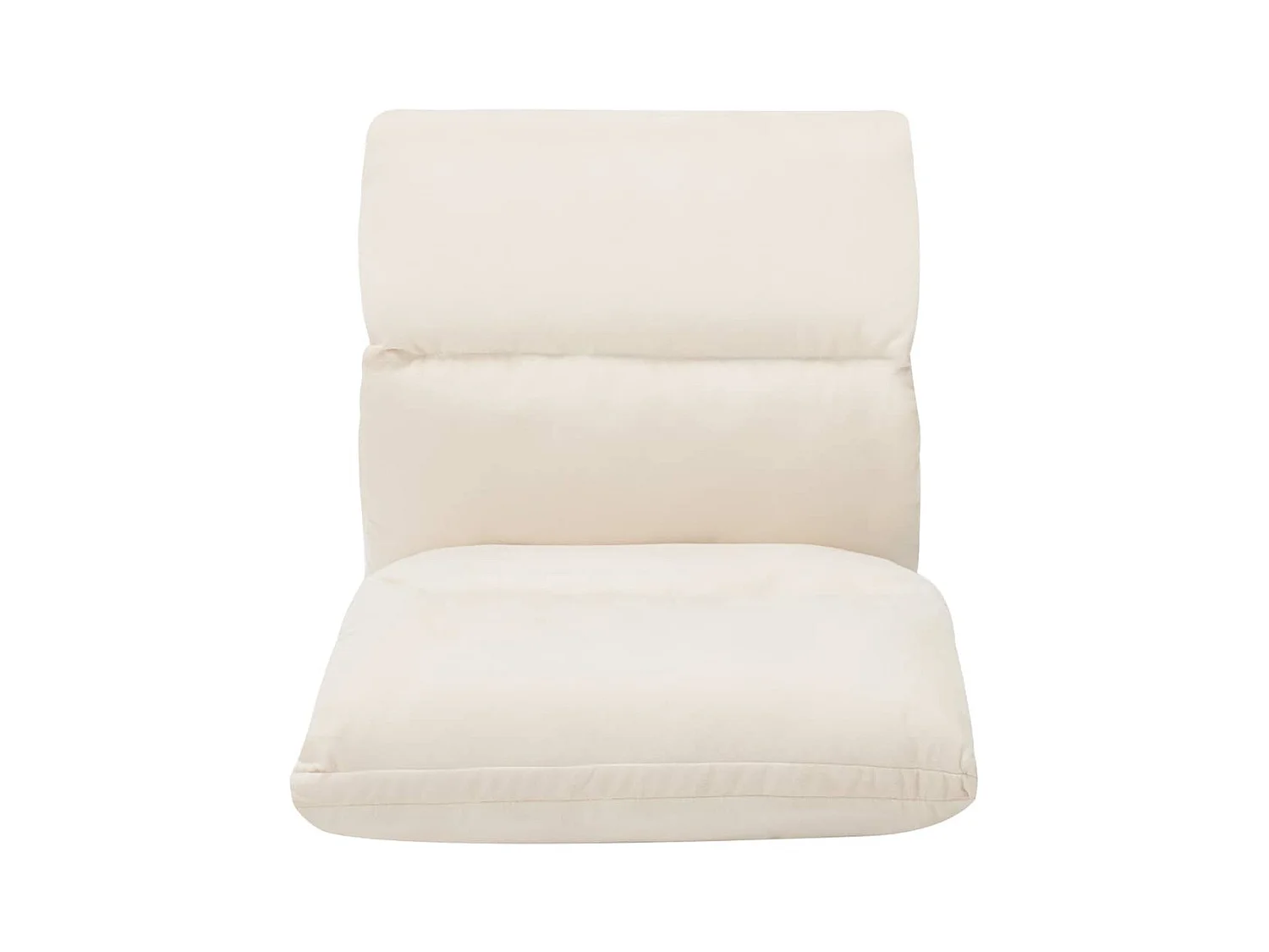 Vloerstoel inklapbaar microvezel crème BE413745