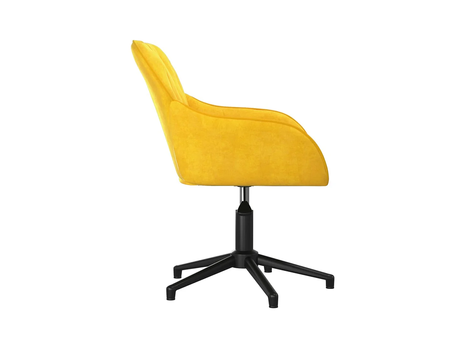 Lot de 2 Chaises pivotantes à manger Jaune Velours FR31332