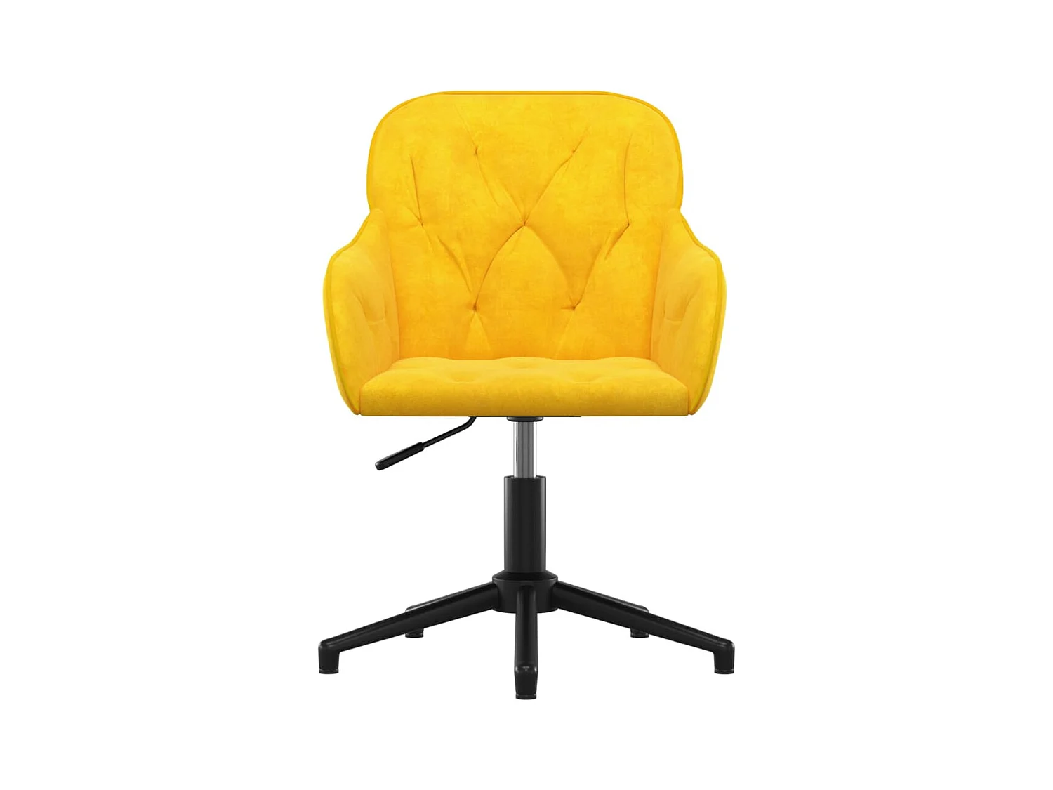 Lot de 2 Chaises pivotantes à manger Jaune Velours FR31332