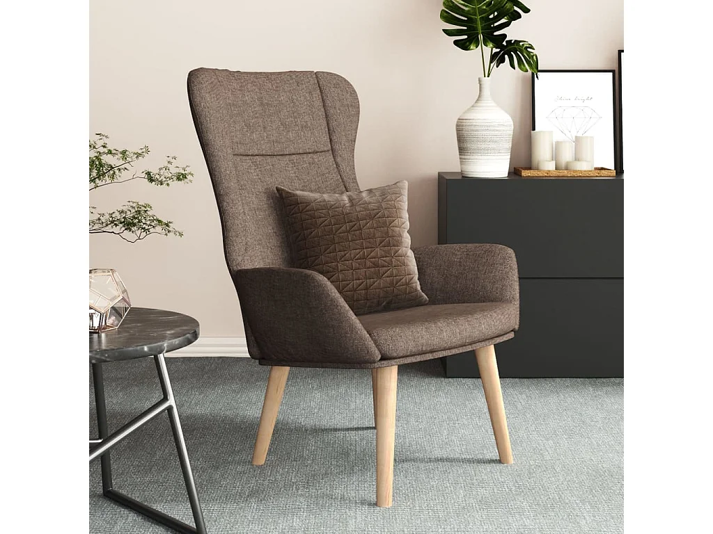Relaxstoel stof taupe BE540135