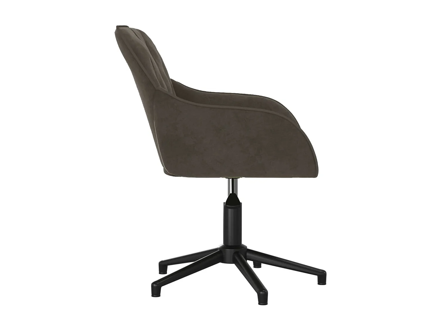 Lot de 2 Chaises pivotantes à manger Gris foncé Velours FR82949