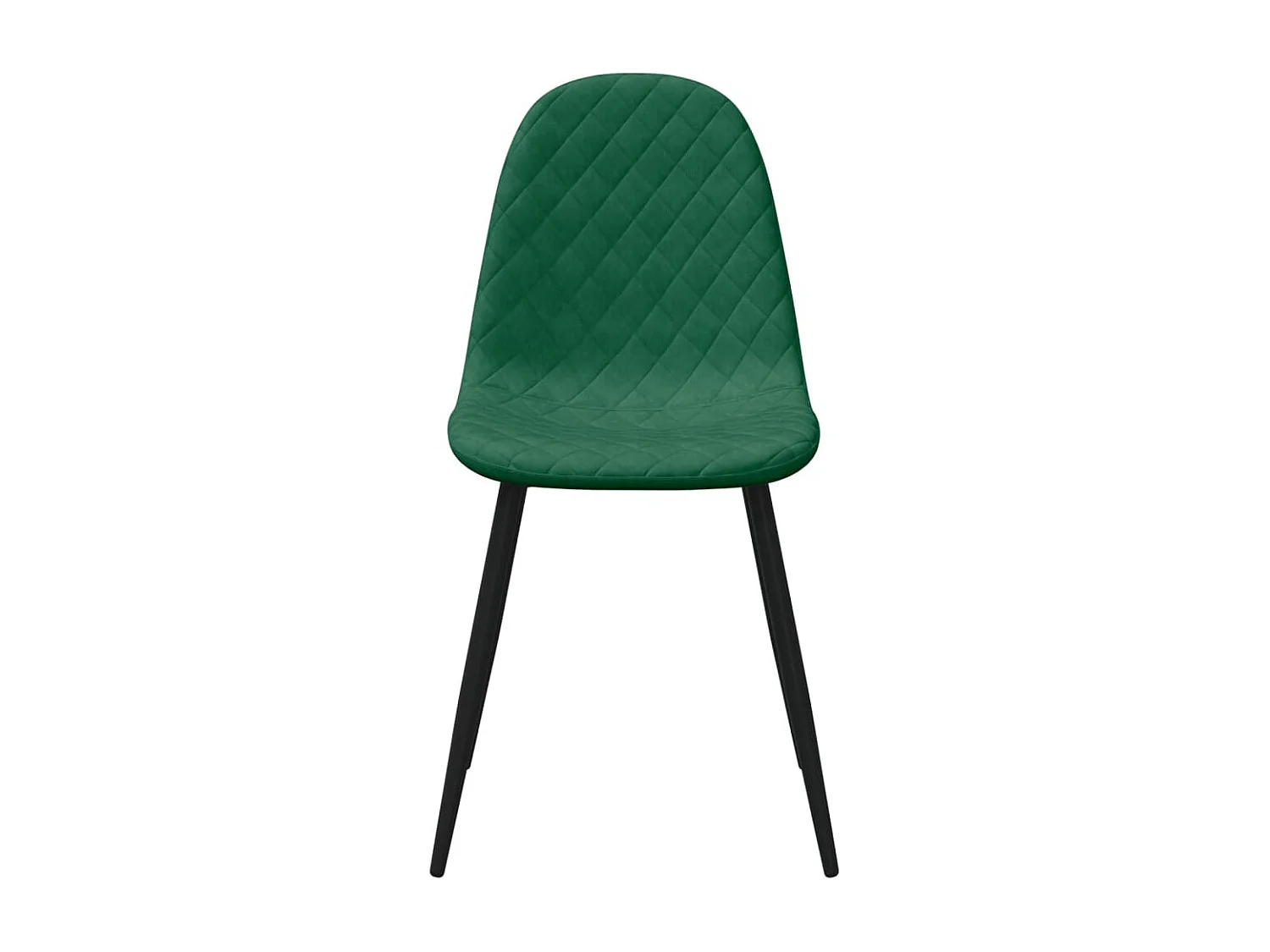 Lot de 6 Chaises à manger vert foncé velours FR66267