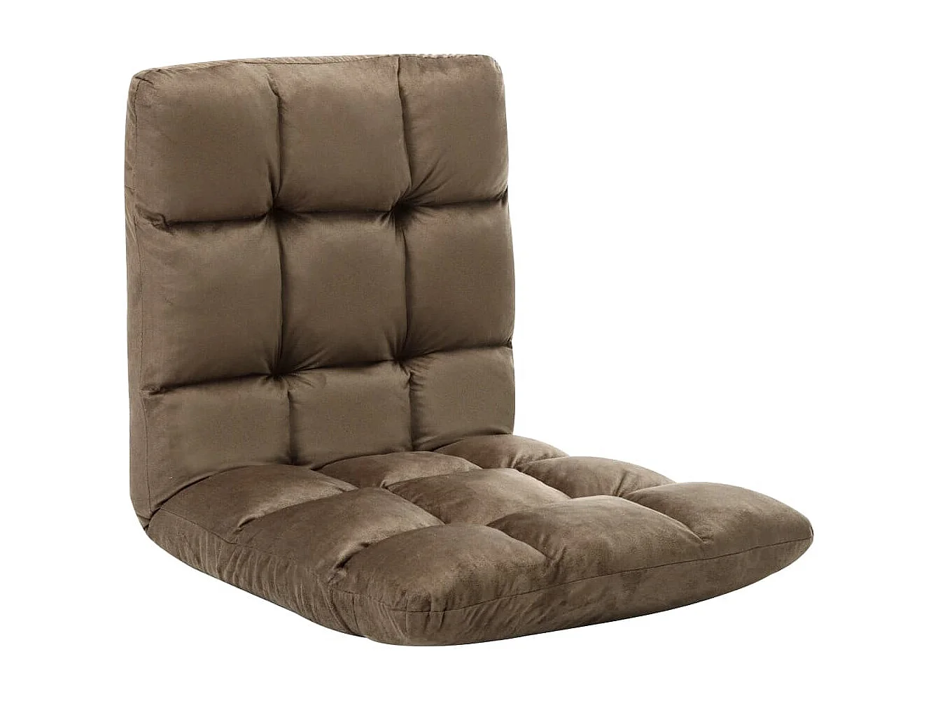 Chaise pliable de sol Taupe Microfibre FR16987