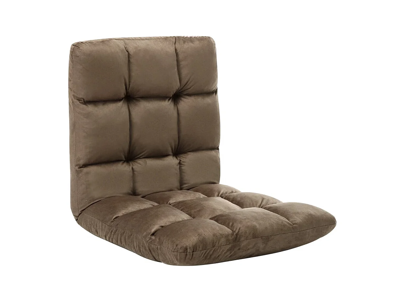 Tumbona de suelo plegable microfibra gris taupe ES125900