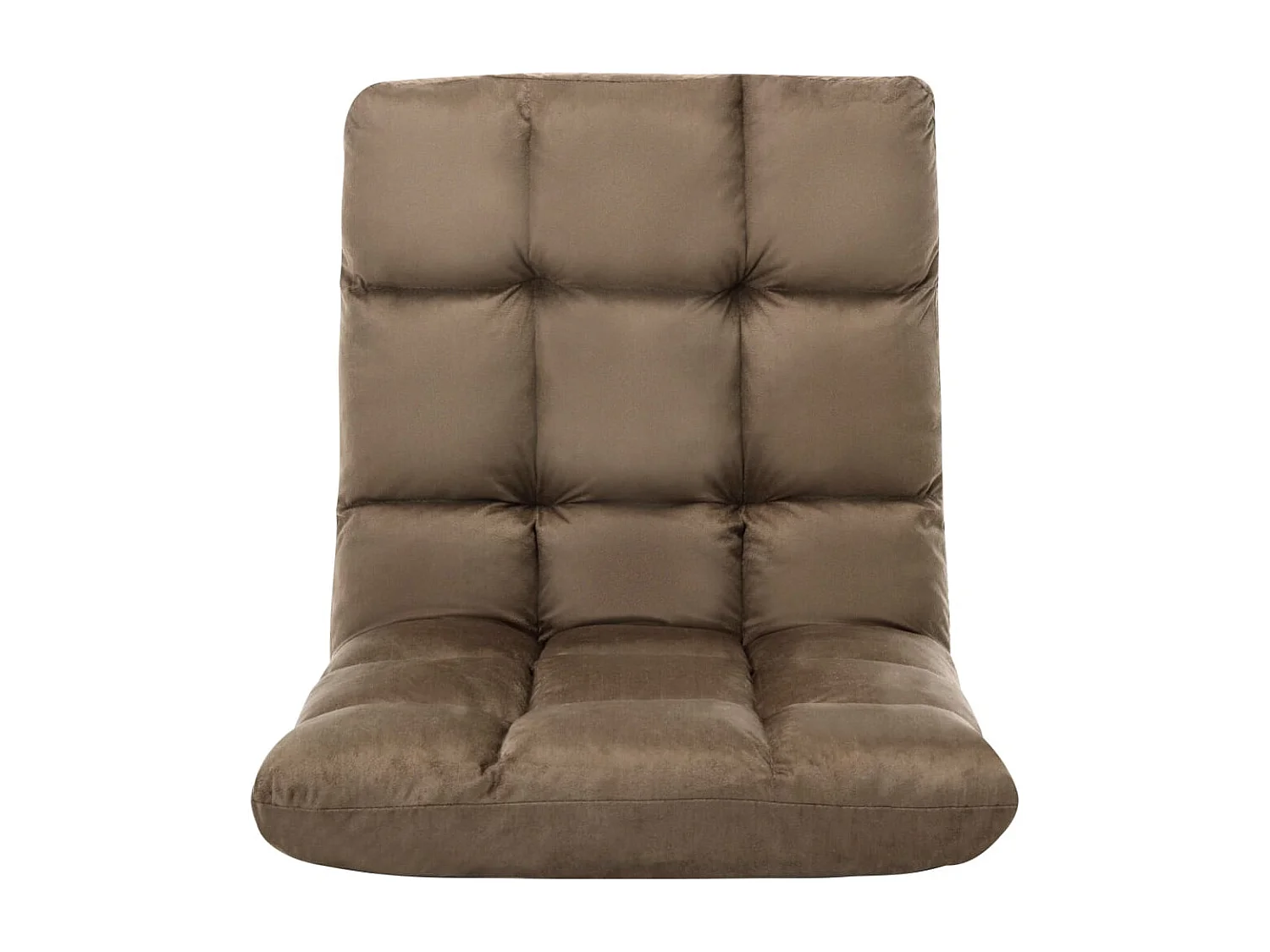 Vloerstoel inklapbaar microvezel taupe BE814814