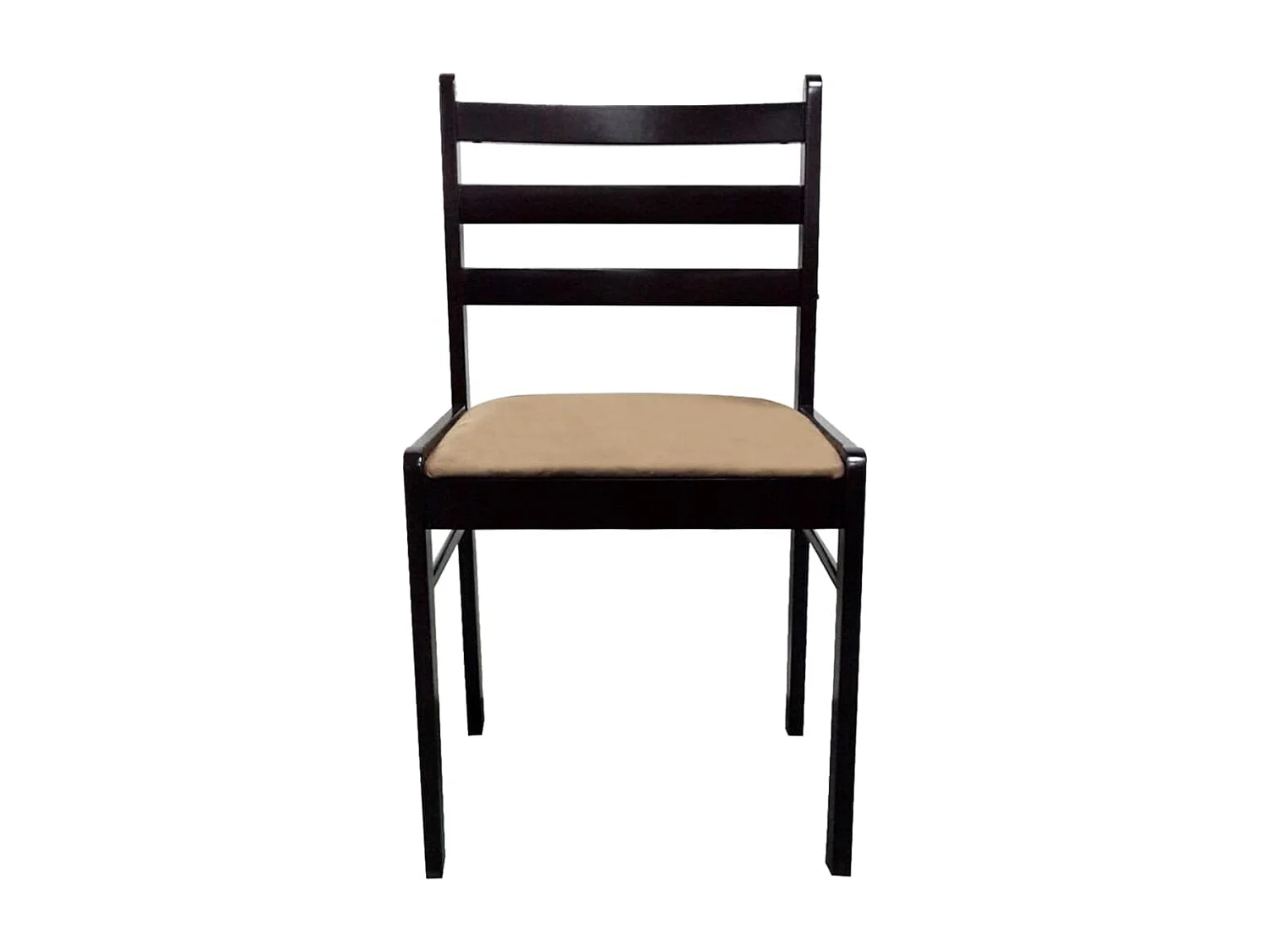 Eetkamerstoelen 4 st massief rubberwood en fluweel bruin BE836880