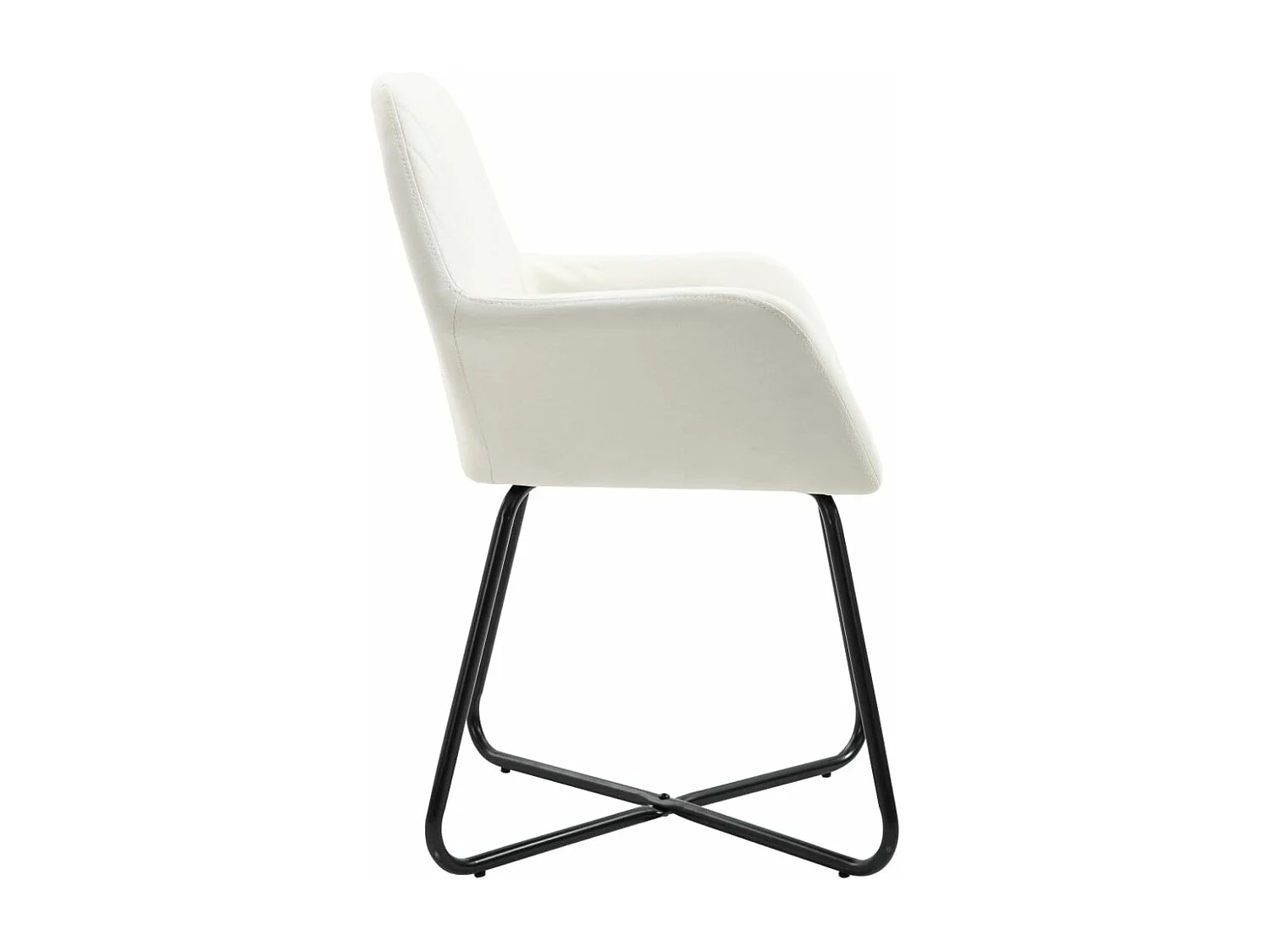 Eetkamerstoelen 6 st stof crèmekleurig BE138621