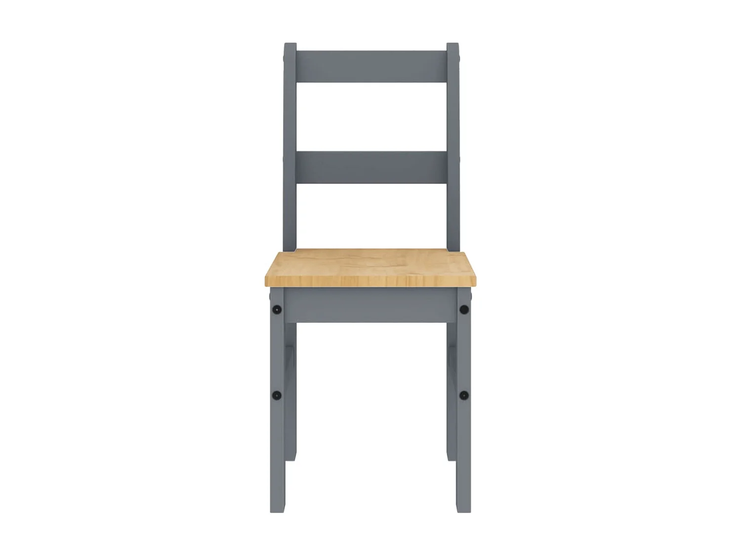 Eetkamerstoelen 2 st Panama 40x46x90 cm grenenhout grijs BE406923