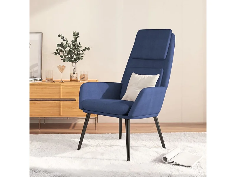 Relaxstoel stof blauw BE938549