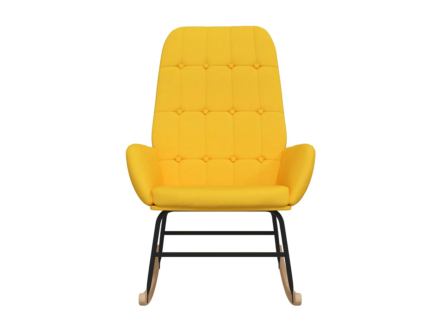 Chaise à bascule Jaune moutarde Tissu FR99400