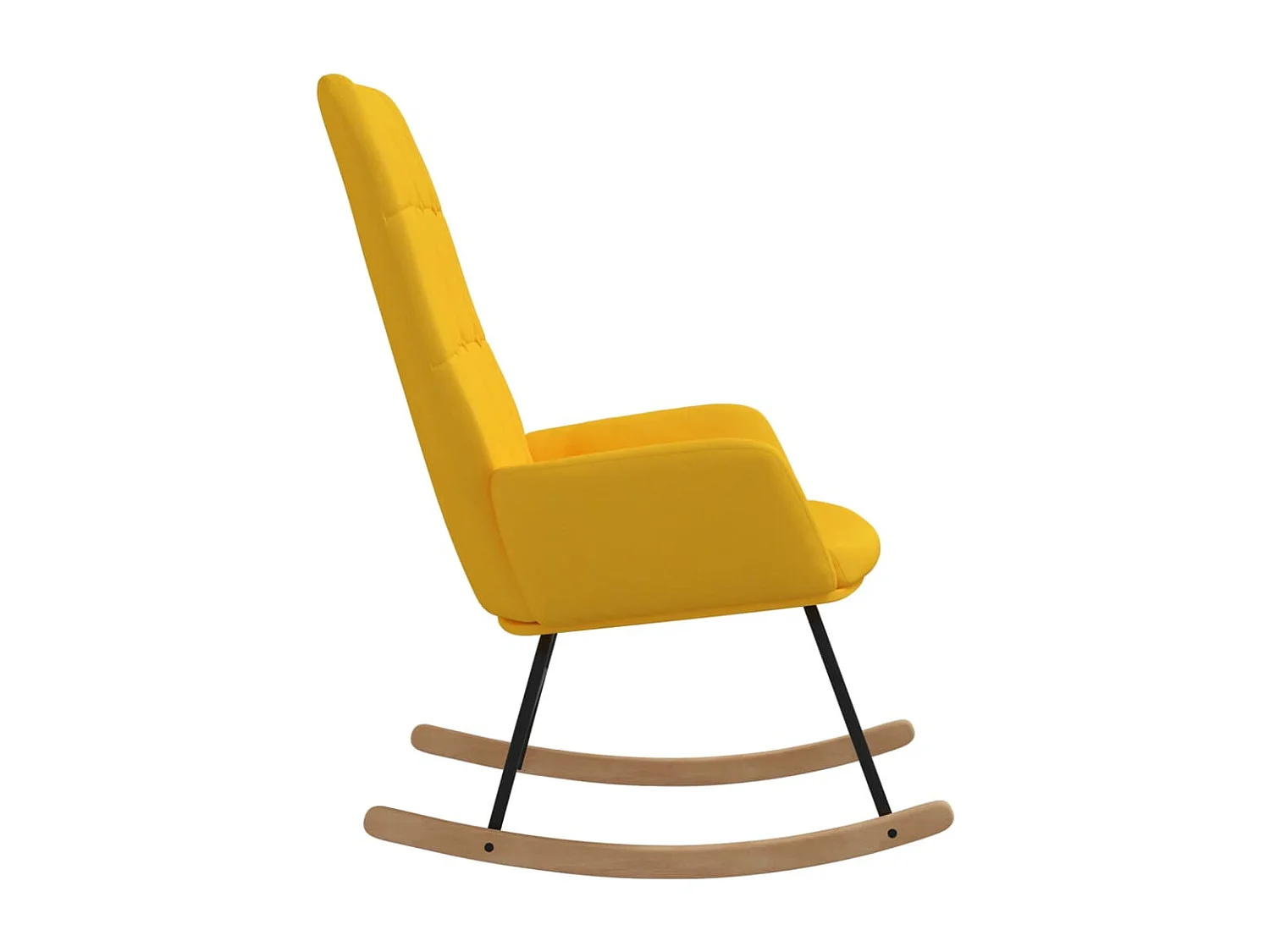 Chaise à bascule Jaune moutarde Tissu FR99400