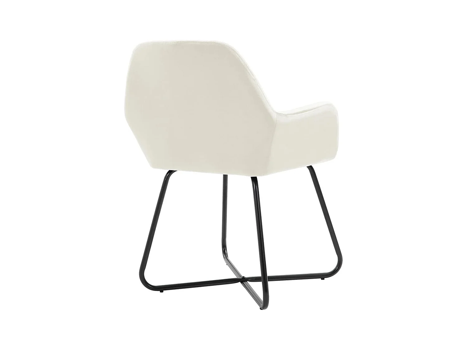 Lot de 2 Chaises à manger Crème Velours FR23745