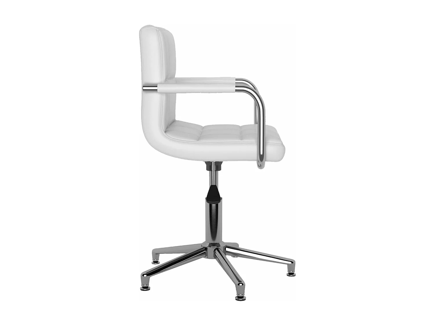 Juego de 4 Sillas de comedor giratorias cuero sintético blanco ES625049