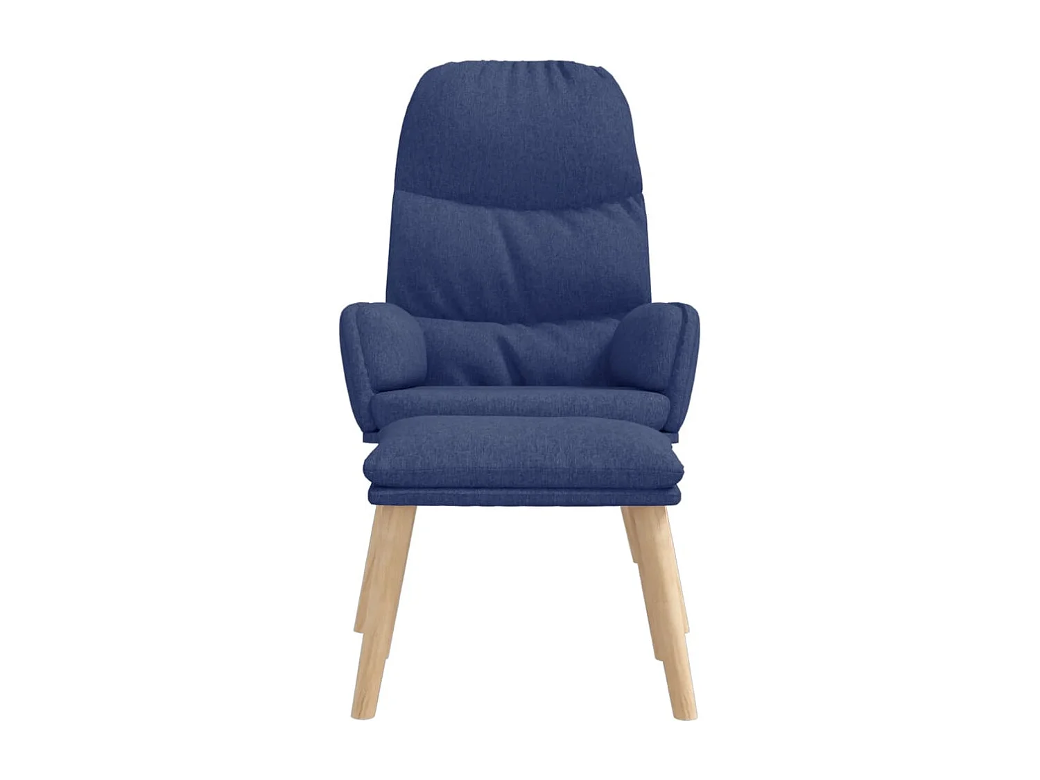 Sillón de relax con reposapiés tela azul ES790837