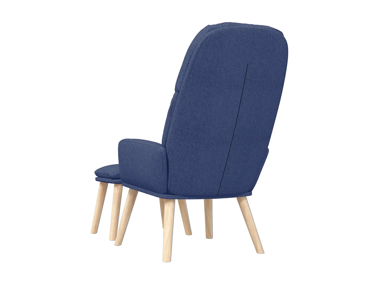 Sillón de relax con reposapiés tela azul ES790837