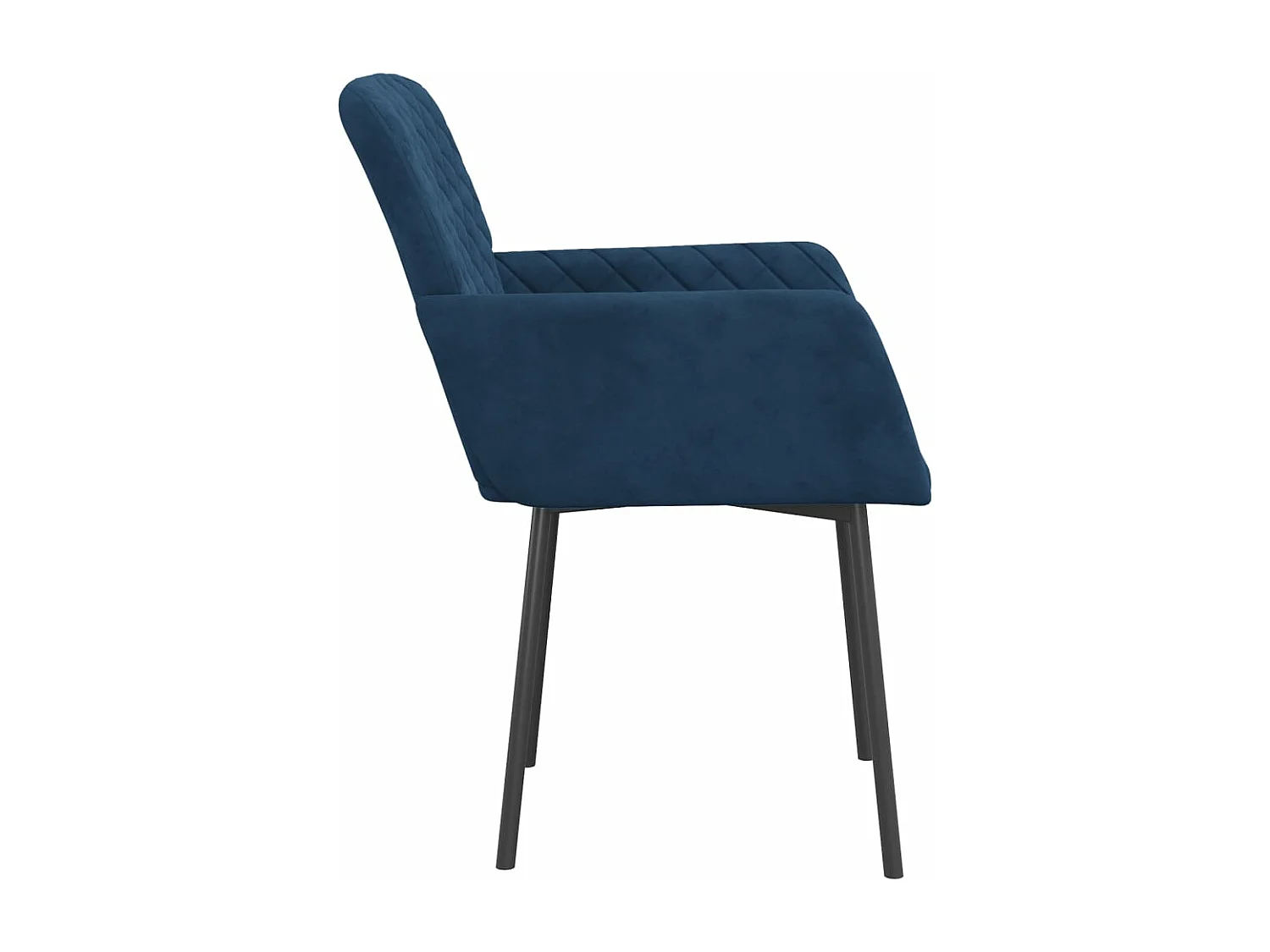 Lot de 2 Chaises à manger Bleu Velours FR49017