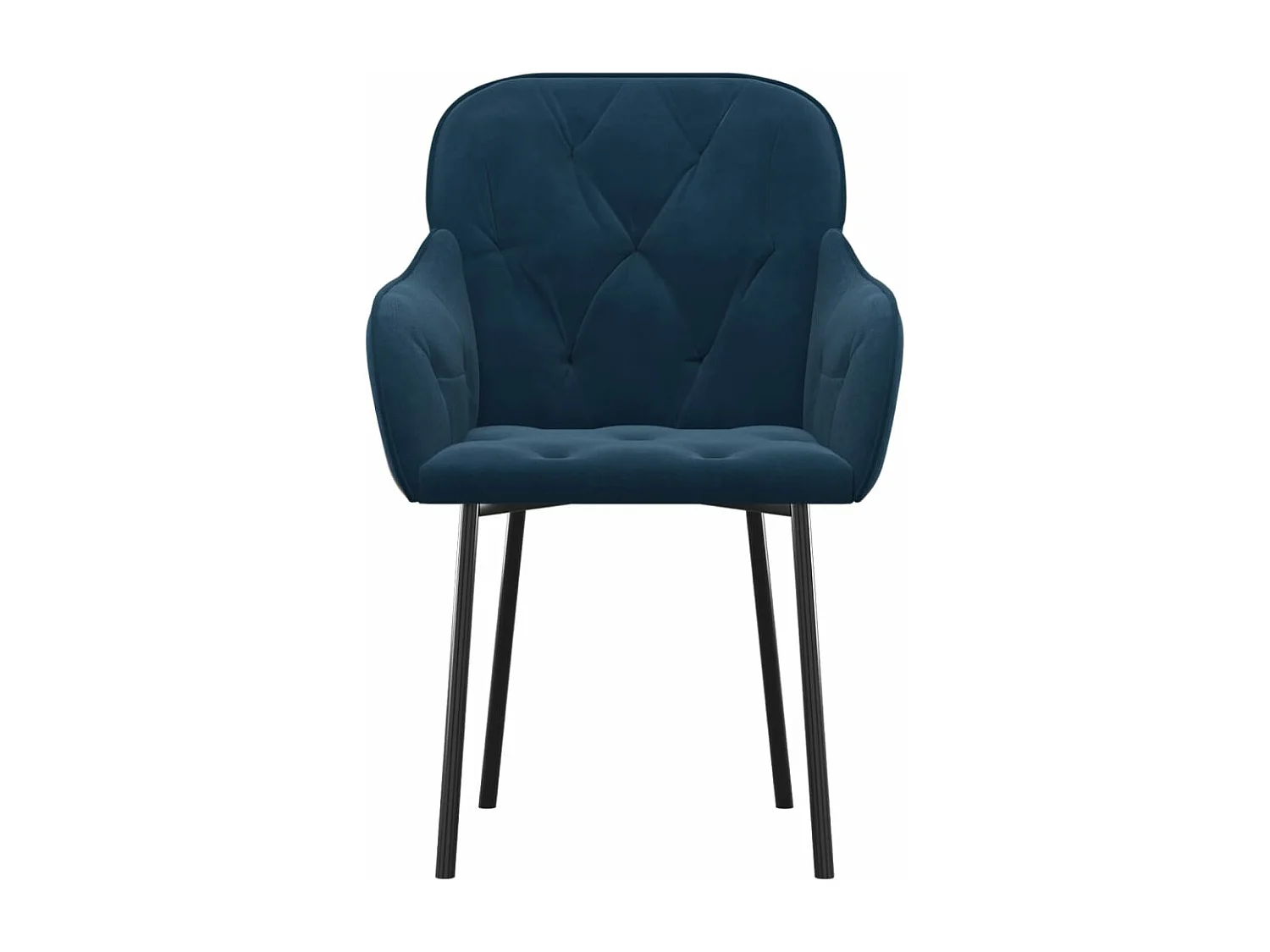 Lot de 2 Chaises à manger Bleu Velours FR67861