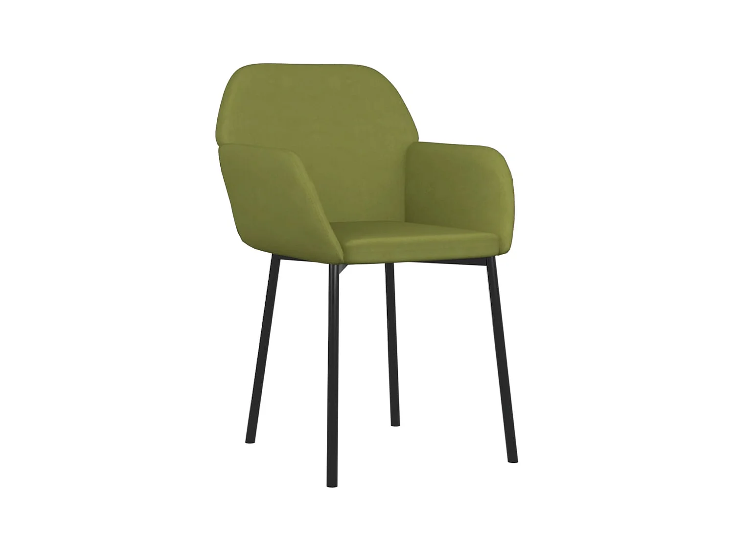 Lot de 2 Chaises à manger Vert clair Velours FR60415