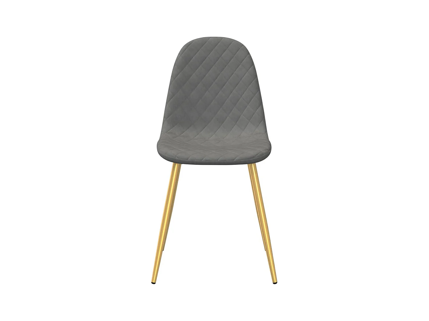 Lot de 2 Chaises à manger Gris clair Velours FR42844
