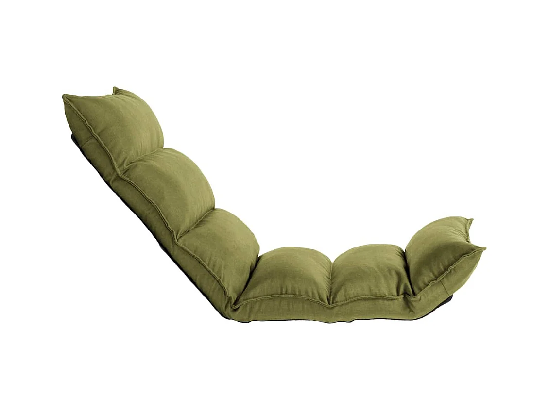 Chaise pliable de sol Vert Tissu FR12550
