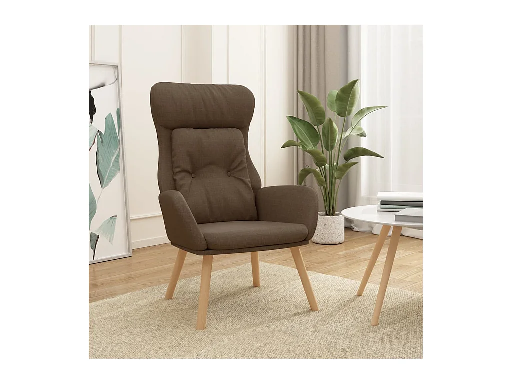 Chaise de relaxation Marron Tissu FR56904