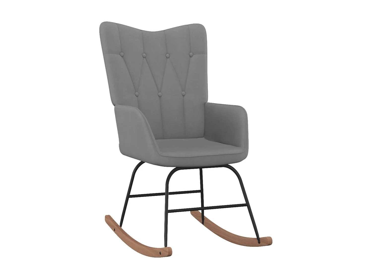 Chaise à bascule Gris foncé Tissu FR63376