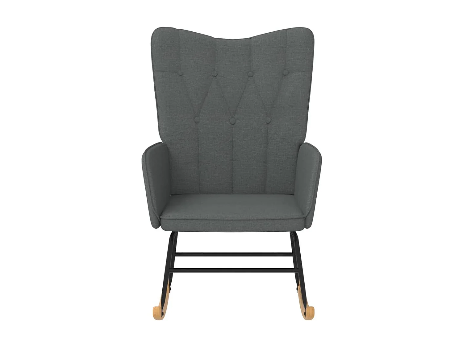 Chaise à bascule Gris foncé Tissu FR63376