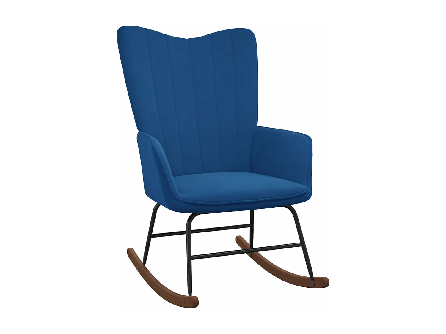 Chaise à bascule Bleu Velours FR39509