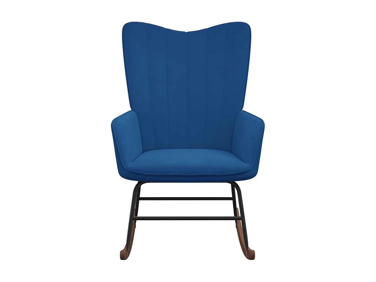 Schommelstoel fluweel blauw BE665715