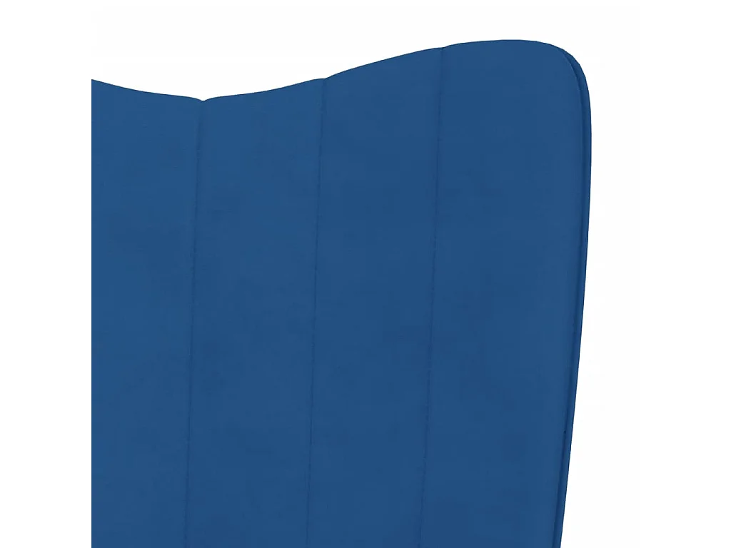 Schommelstoel fluweel blauw BE665715