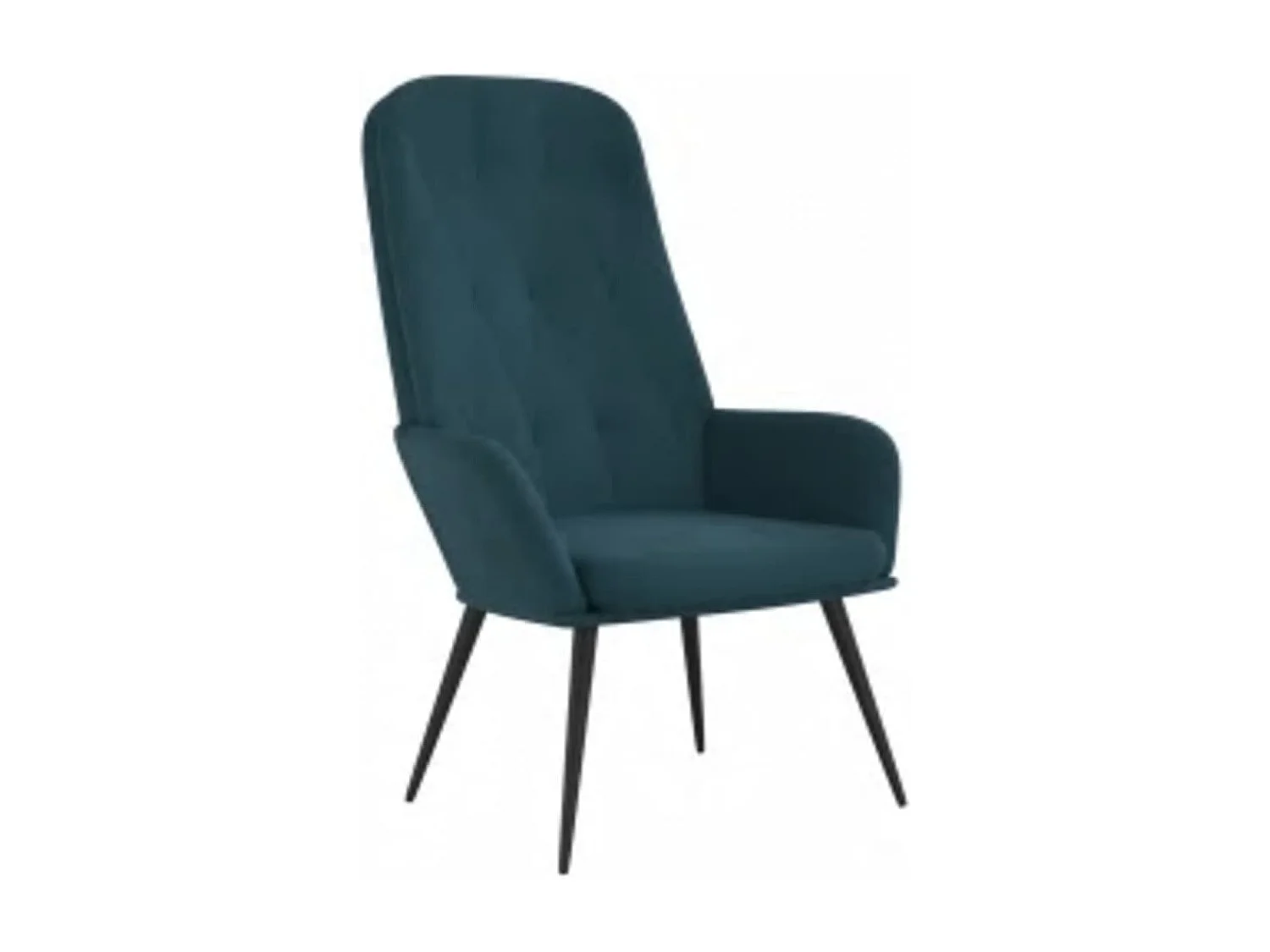 Sillón de relax con taburete terciopelo azul ES772491