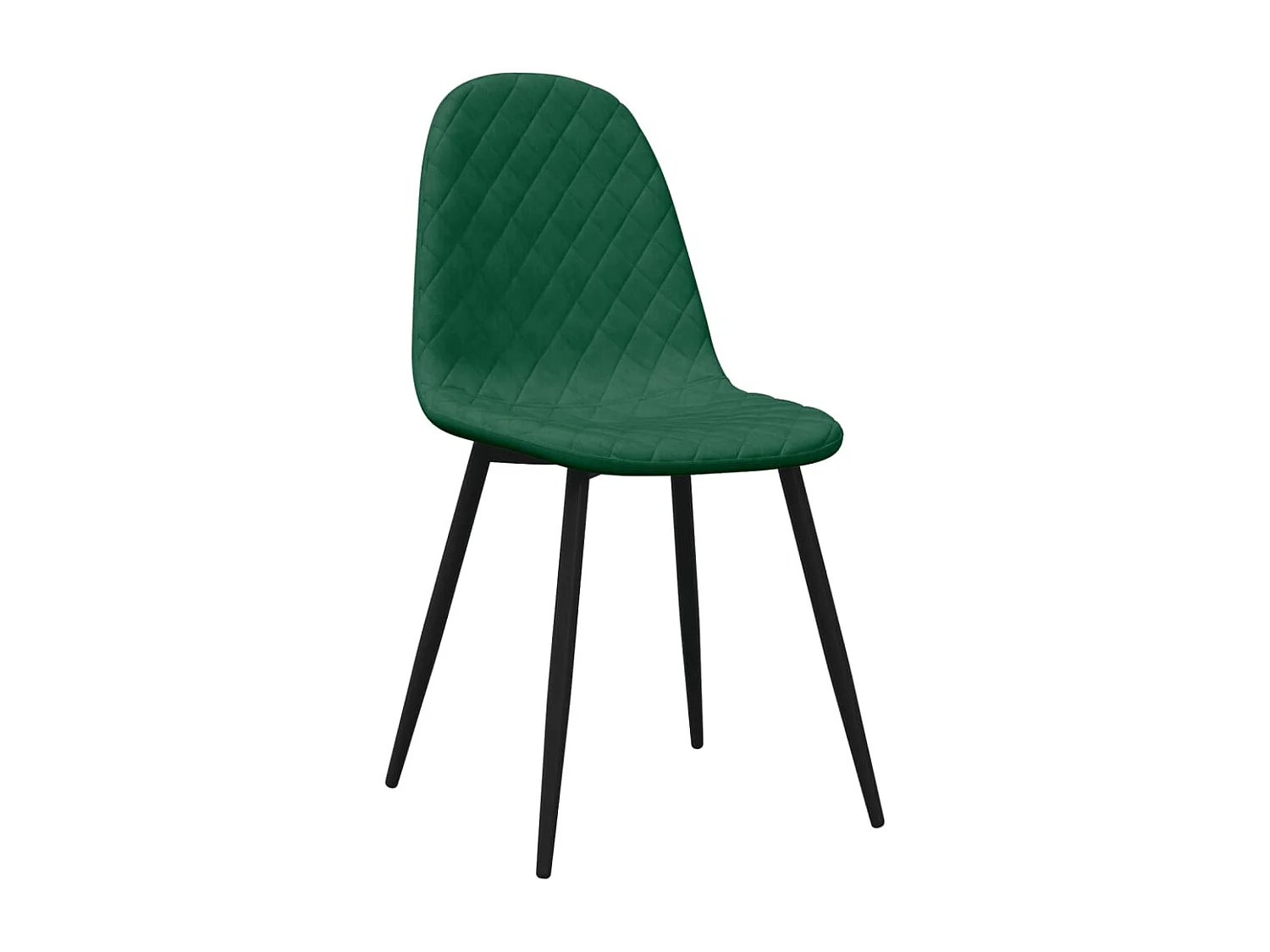 Lot de 4 Chaises à manger Vert foncé Velours FR36610