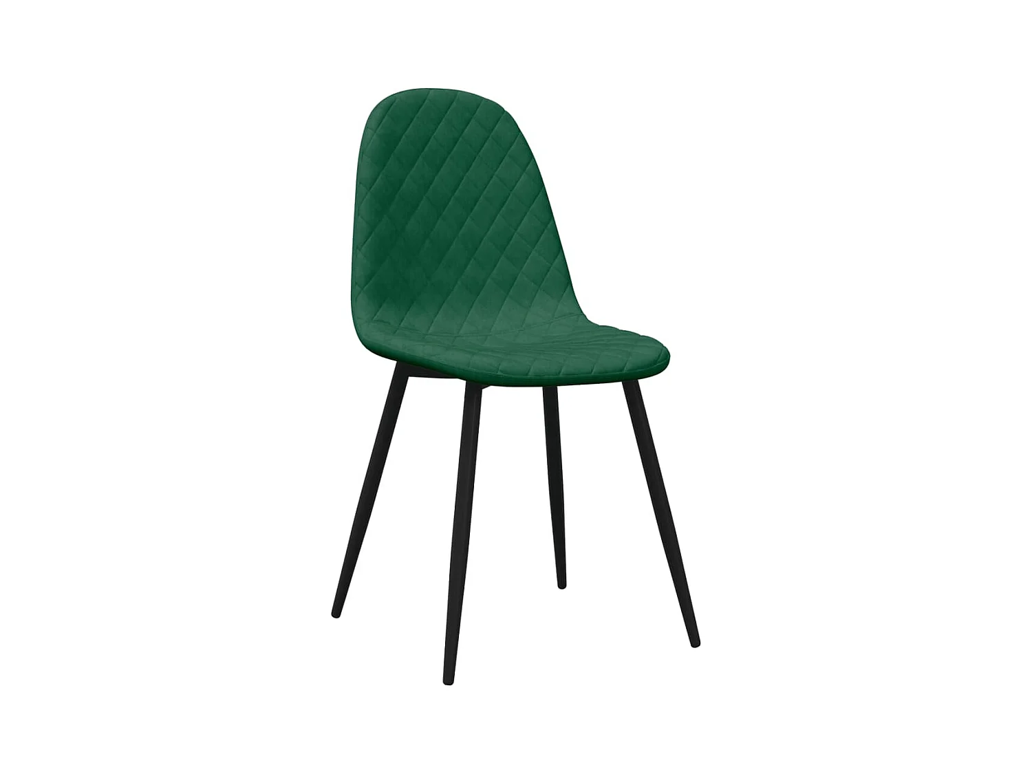 Lot de 4 Chaises à manger Vert foncé Velours FR36610