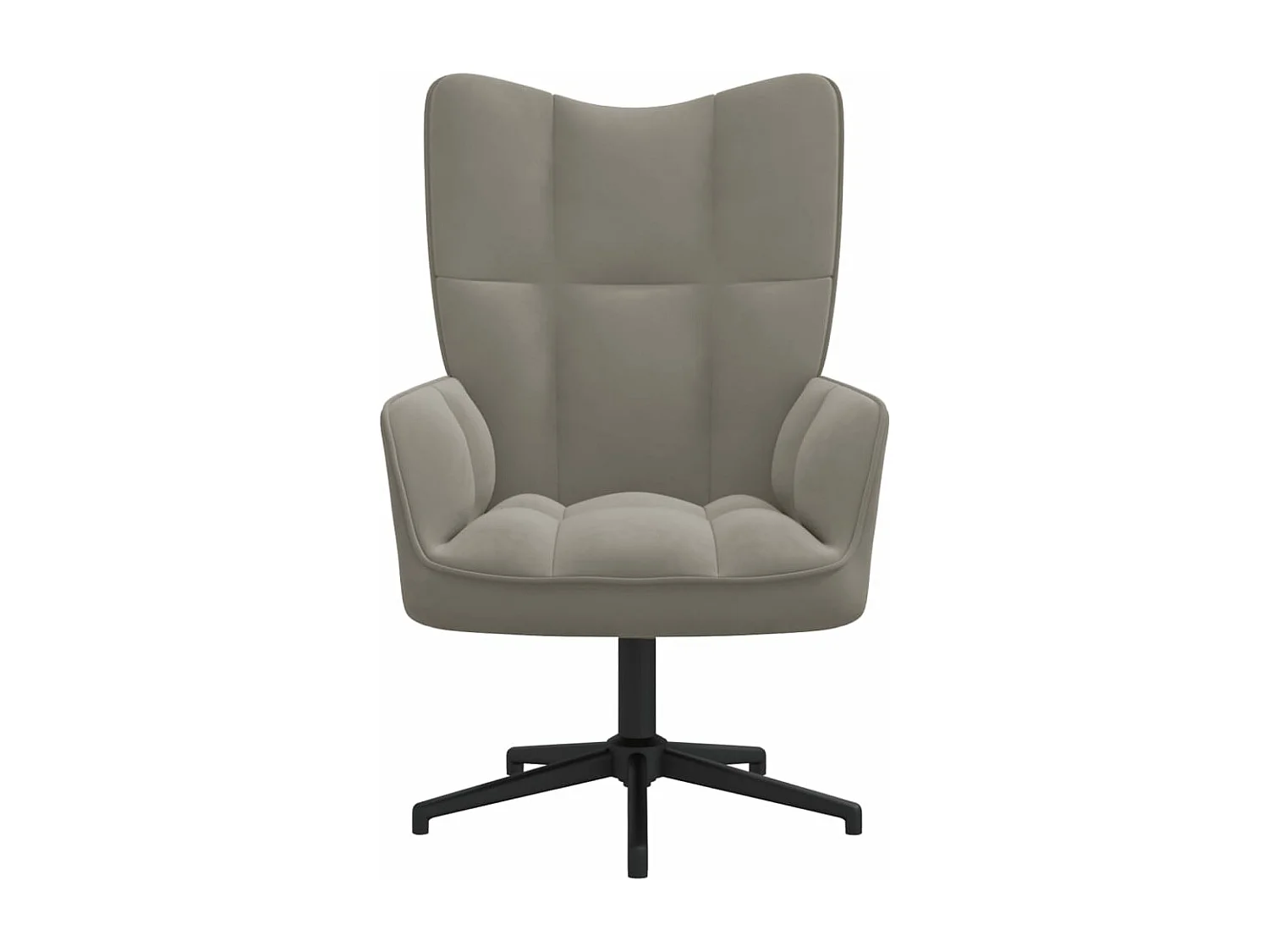 Sillón de relax de terciopelo gris claro ES806348