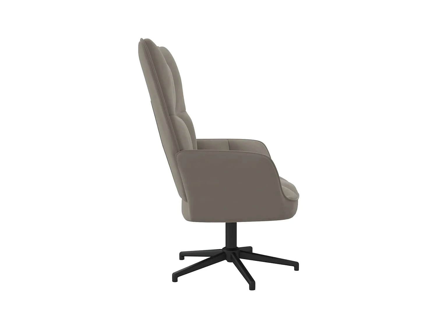 Chaise de relaxation Gris clair Velours FR61643