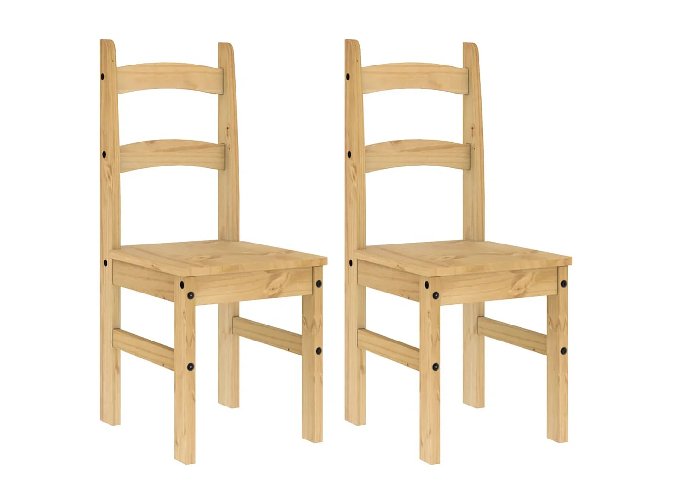 Lot de 2 Chaises à manger 40x46x99 cm bois massif de pin FR40293