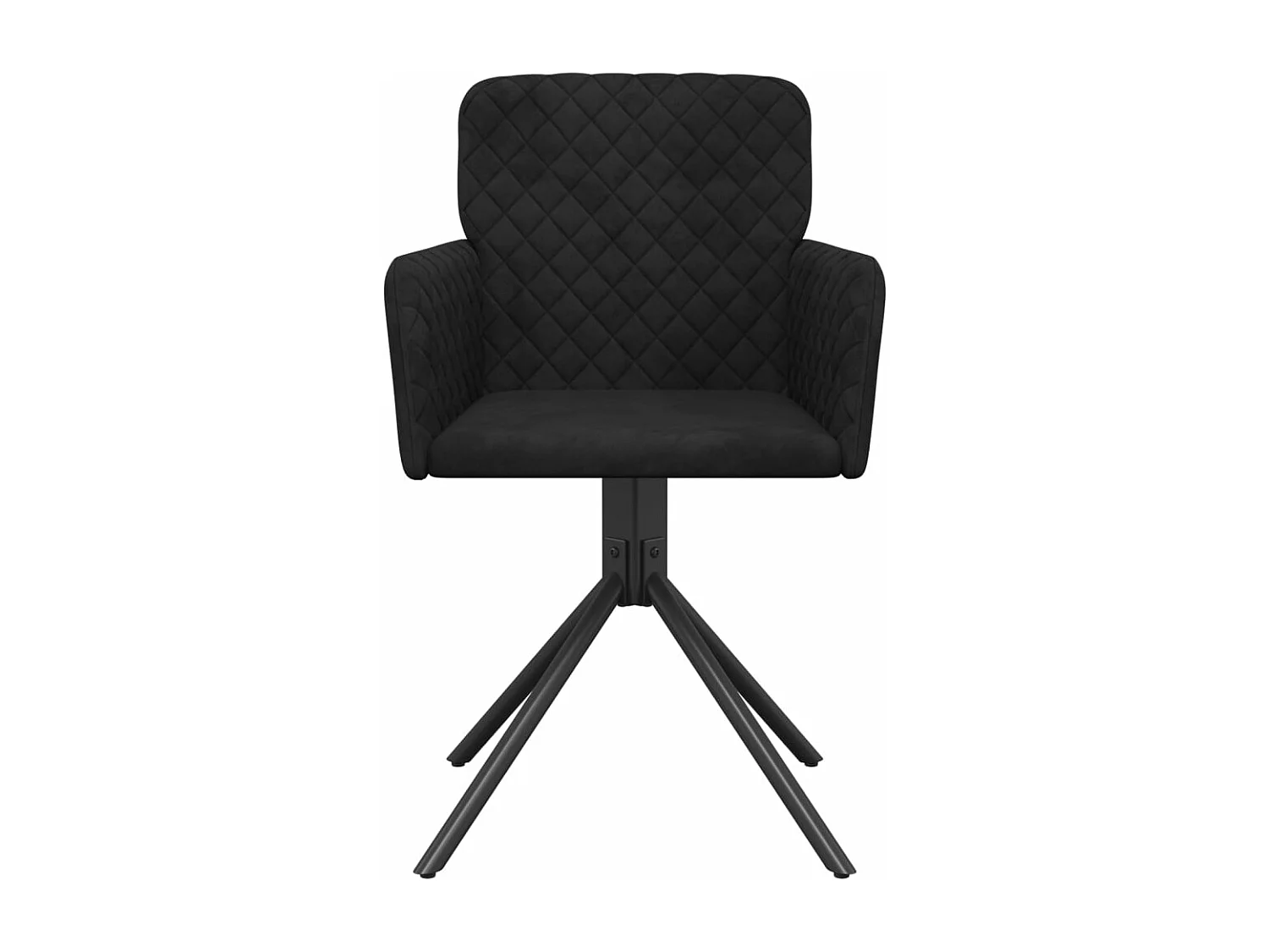 Cadeiras de jantar giratórias 2 pcs veludo preto PT866461