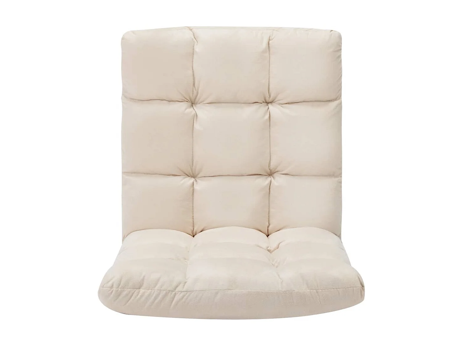 Chaise pliable de sol Crème Microfibre FR15809