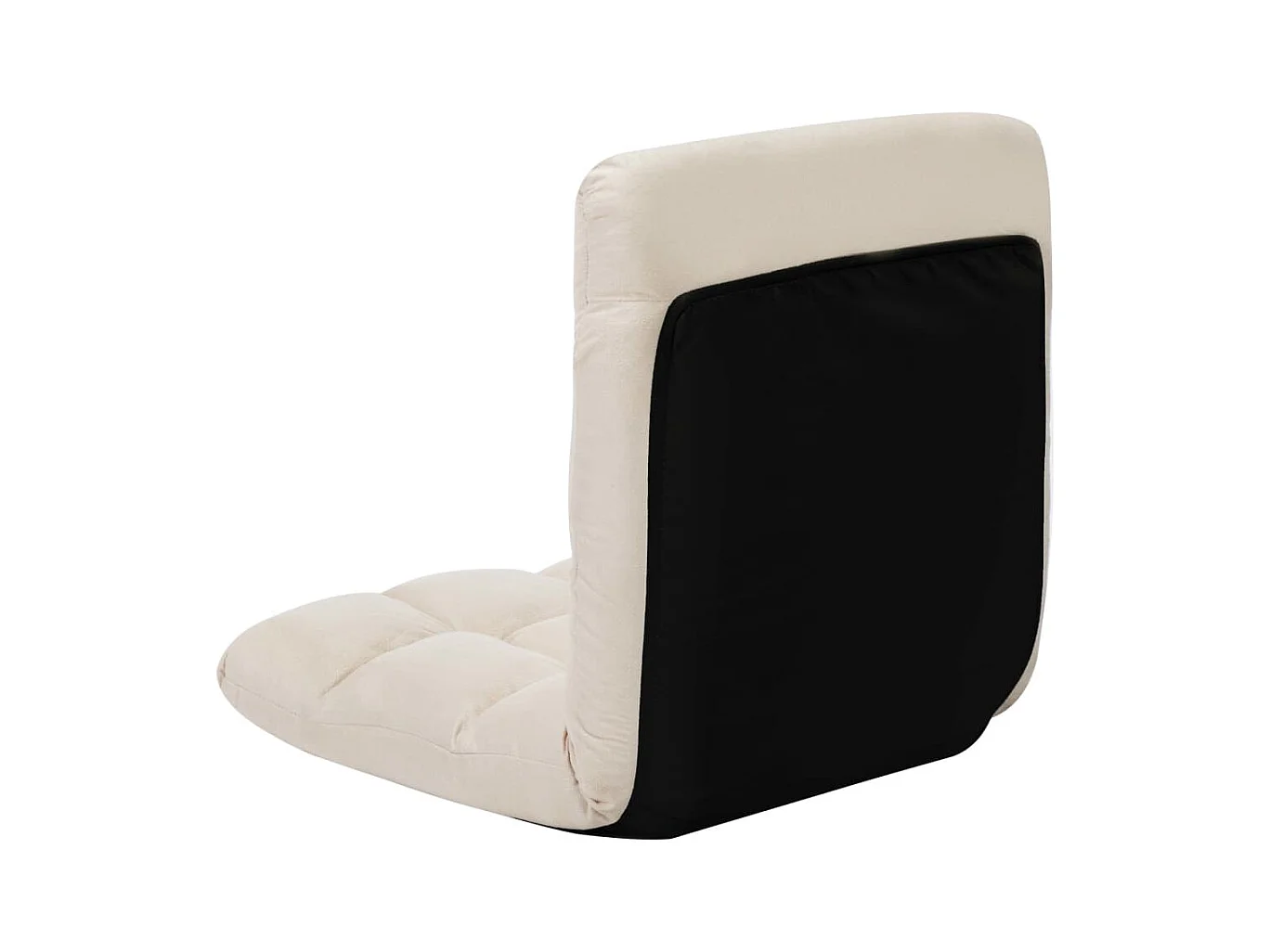 Vloerstoel inklapbaar microvezel crème BE507436