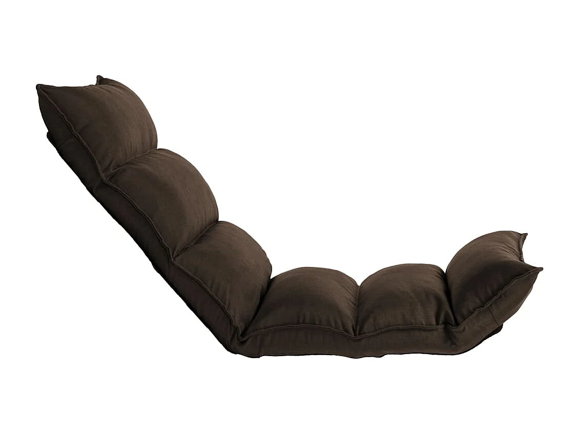 Chaise pliable de sol Marron Tissu FR26135