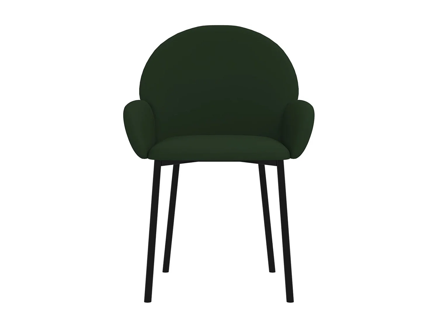 Lot de 2 Chaises à manger Vert foncé Velours FR48274