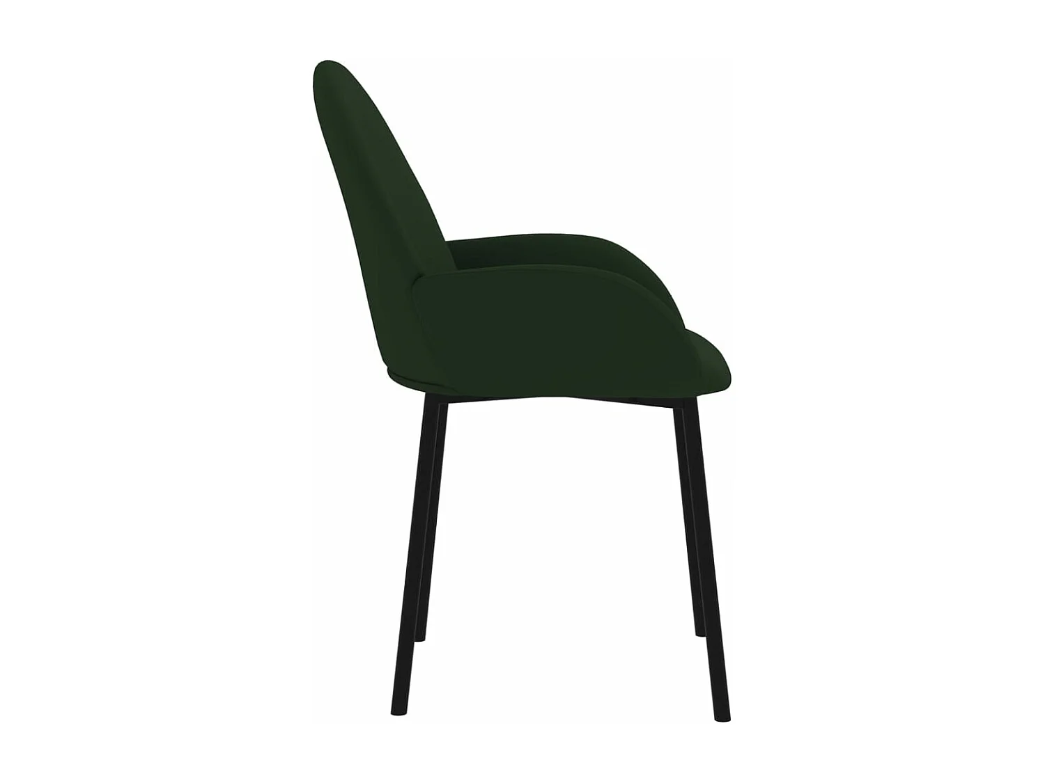Lot de 2 Chaises à manger Vert foncé Velours FR48274