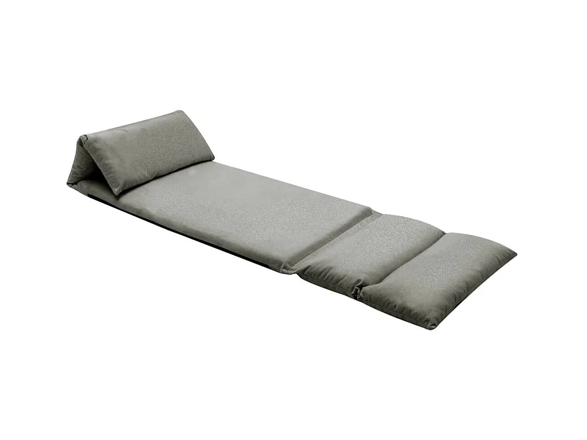 Chaise pliable de sol Gris foncé Microfibre FR79208