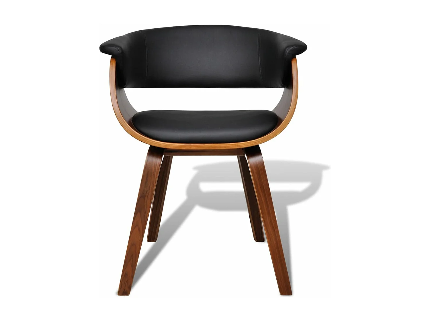 Chaise à manger bois courbé et similicuir FR63610