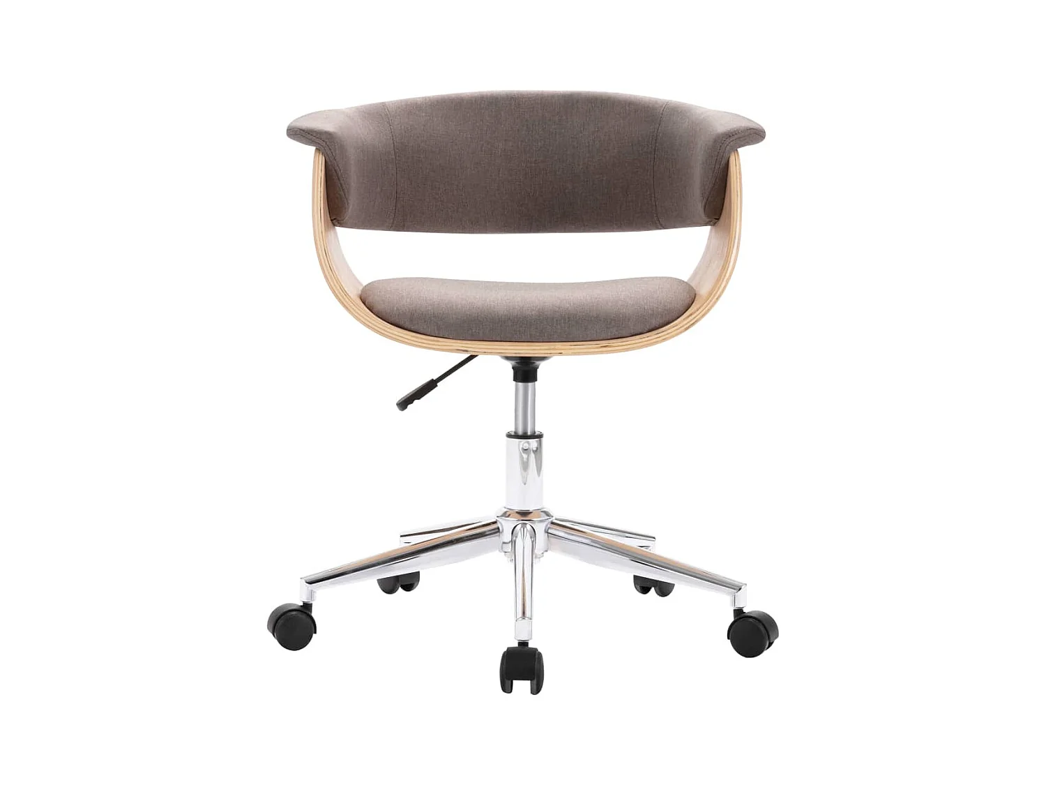 Lot de 4 Chaises pivotantes à manger taupe tissu FR66595