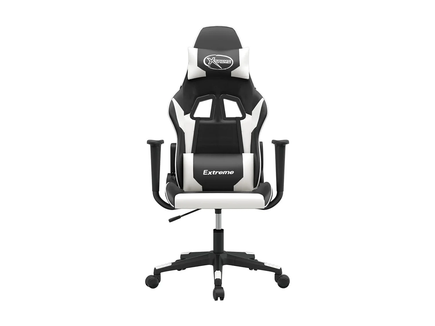 Silla gaming cuero sintético negro y blanco ES377651